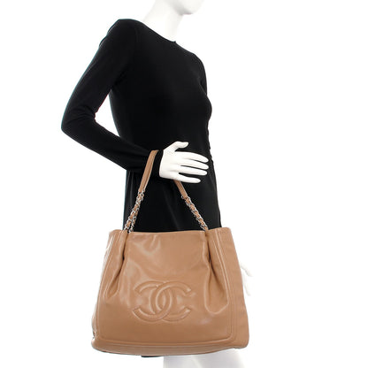 Chanel Caviar CC Timeless Shoulder Bag Dark Beige 2 of 11