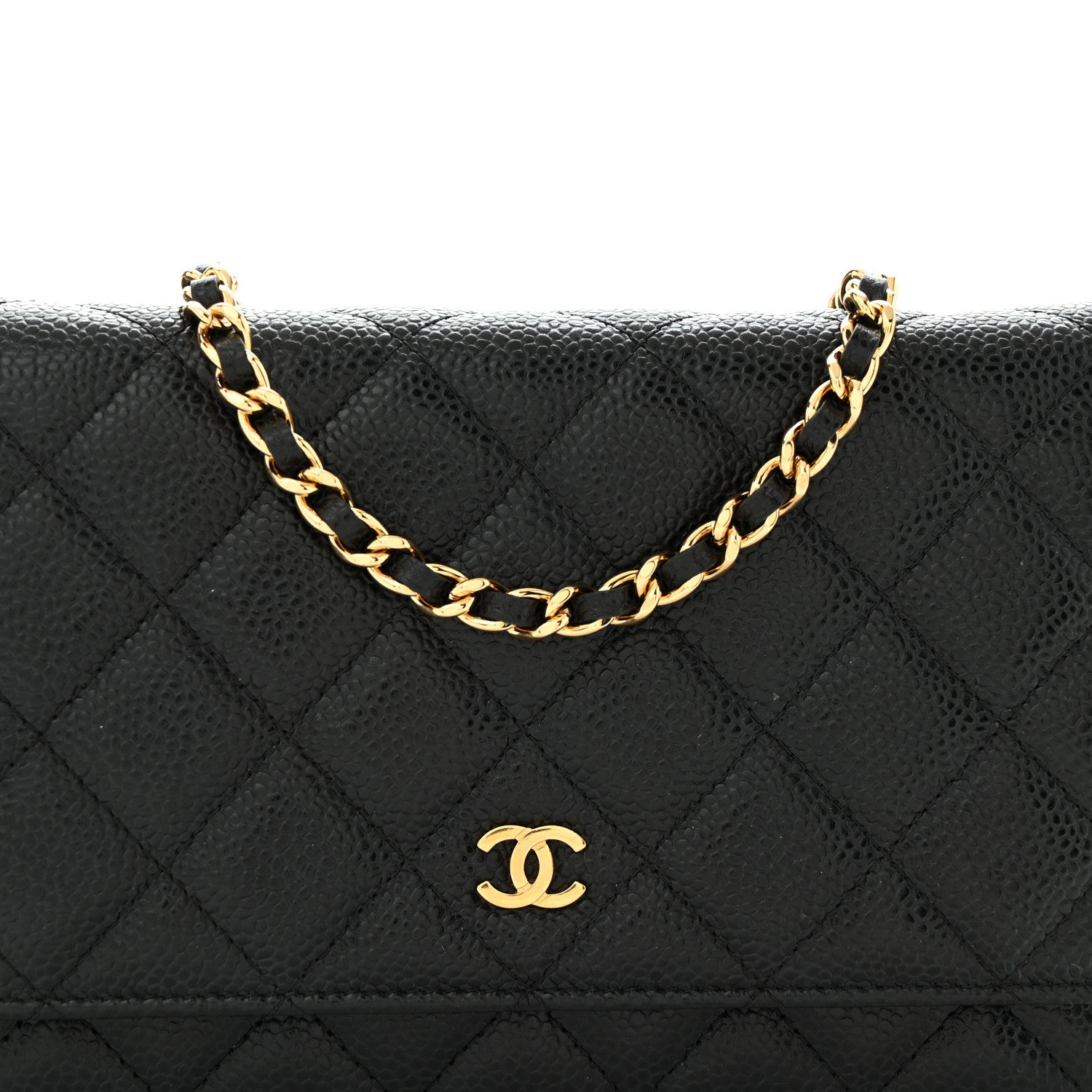Chanel Caviar Quilted Wallet on Chain WOC Black 9 of 12