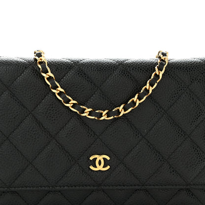 Chanel Caviar Quilted Wallet on Chain WOC Black 9 of 12
