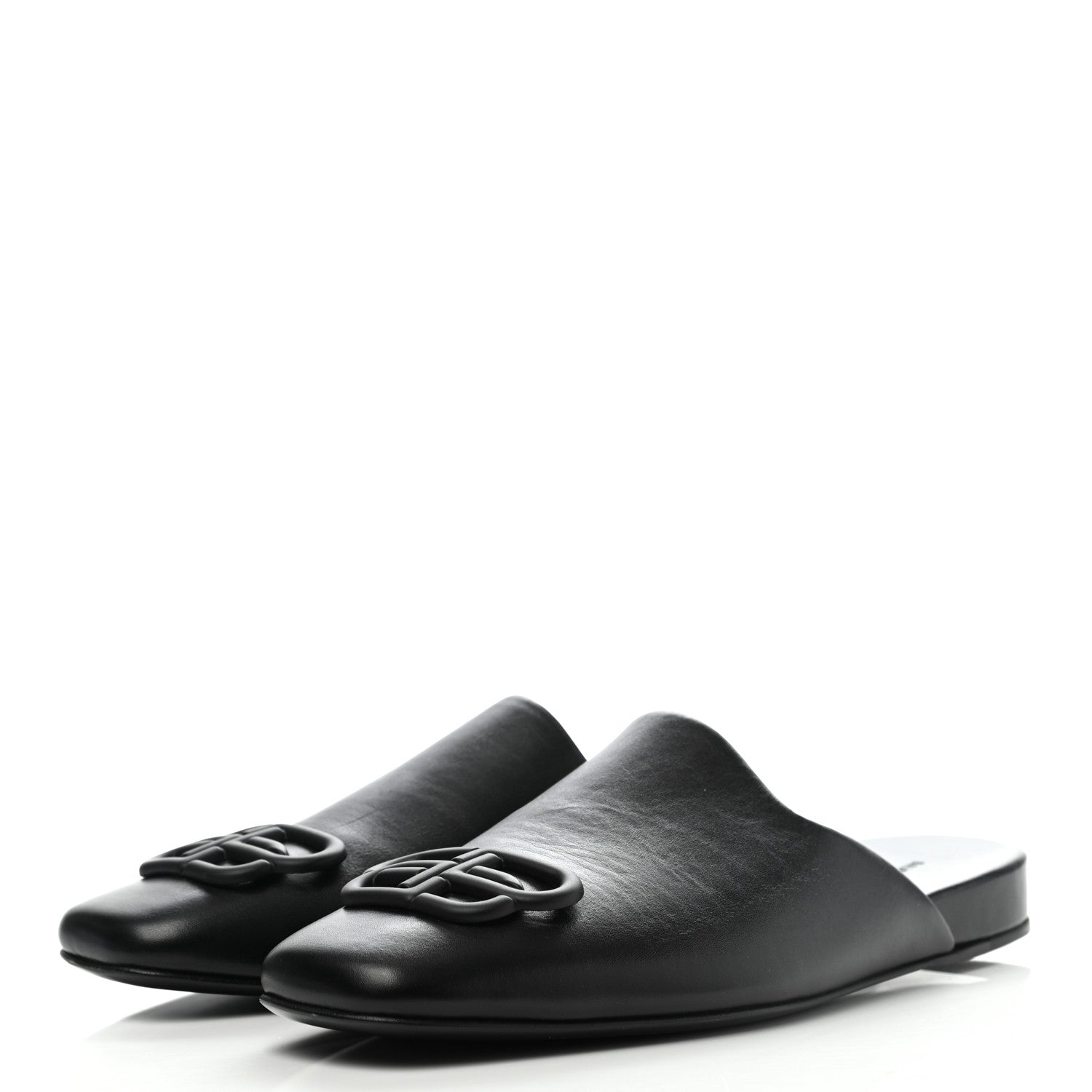 Balenciaga Smooth Calfskin Cozy BB Flat Carrera Mules 37 Black 3 of 9