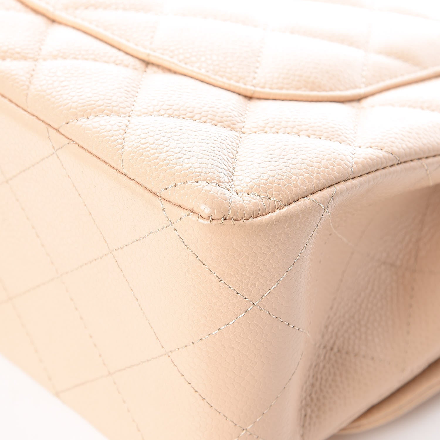 Chanel Caviar Quilted Jumbo Double Flap Beige Clair 12 of 14