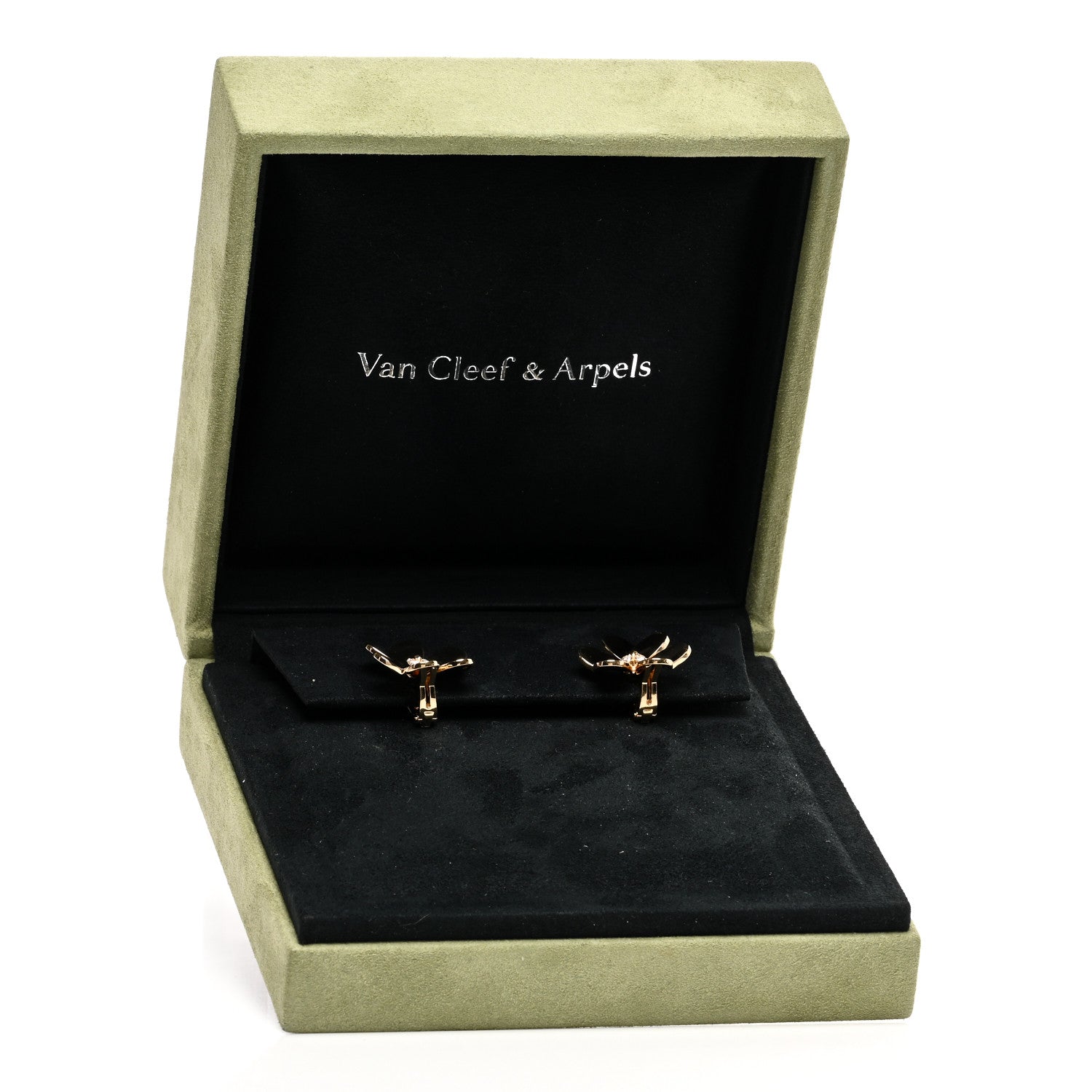 Van Cleef & Arpels 18K Yellow Gold Diamond Large Frivole Earrings 5 of 5