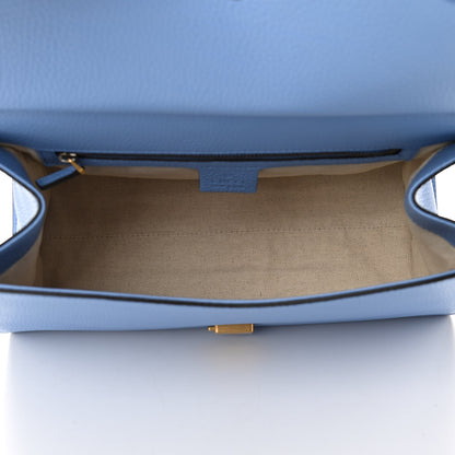 Gucci Calfskin Small GG Marmont Top Handle Bag Clear Sky Blue 5 of 10