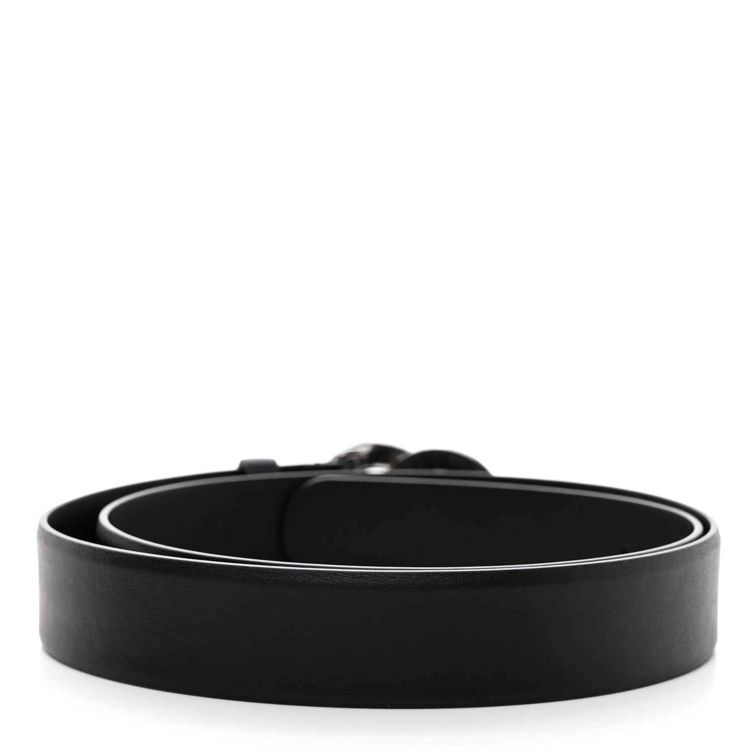 Chanel Calfskin Pearl Crystal CC Belt 85 34 Black 2 of 8