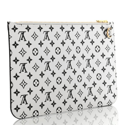 Louis Vuitton Monogram Giant Neverfull MM GM Pochette White 3 of 7