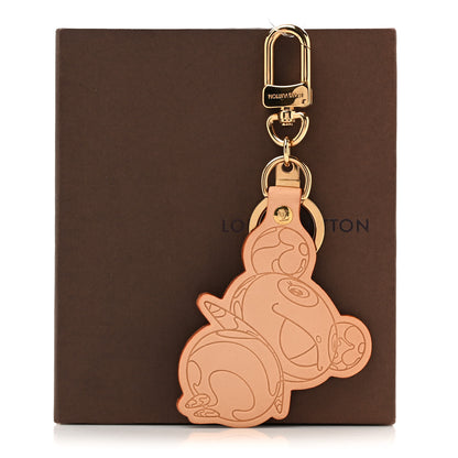 Louis Vuitton Vachetta Monogram Panda Key Ring Bag Charm 5 of 5
