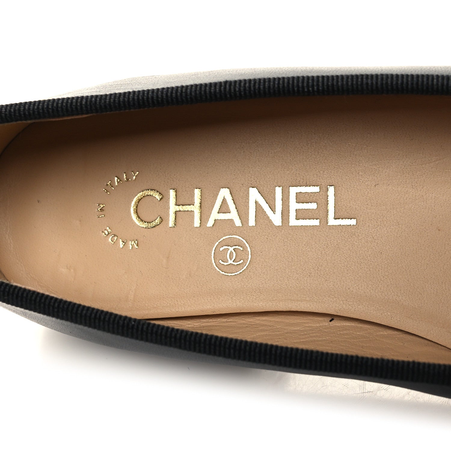 Chanel Lambskin Patent CC Cap Toe Ballerina Flats 36.5 Black 8 of 8