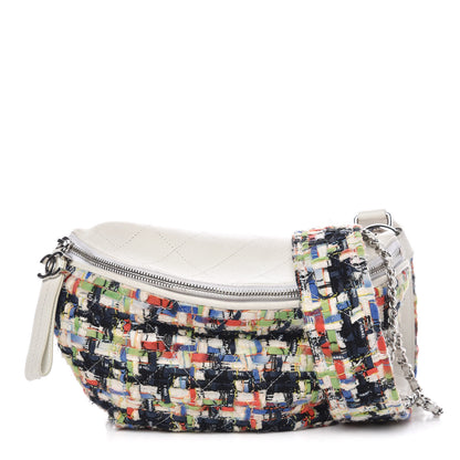 Chanel Lambskin Tweed Waist Bag Ecru Red Blue 1 of 10