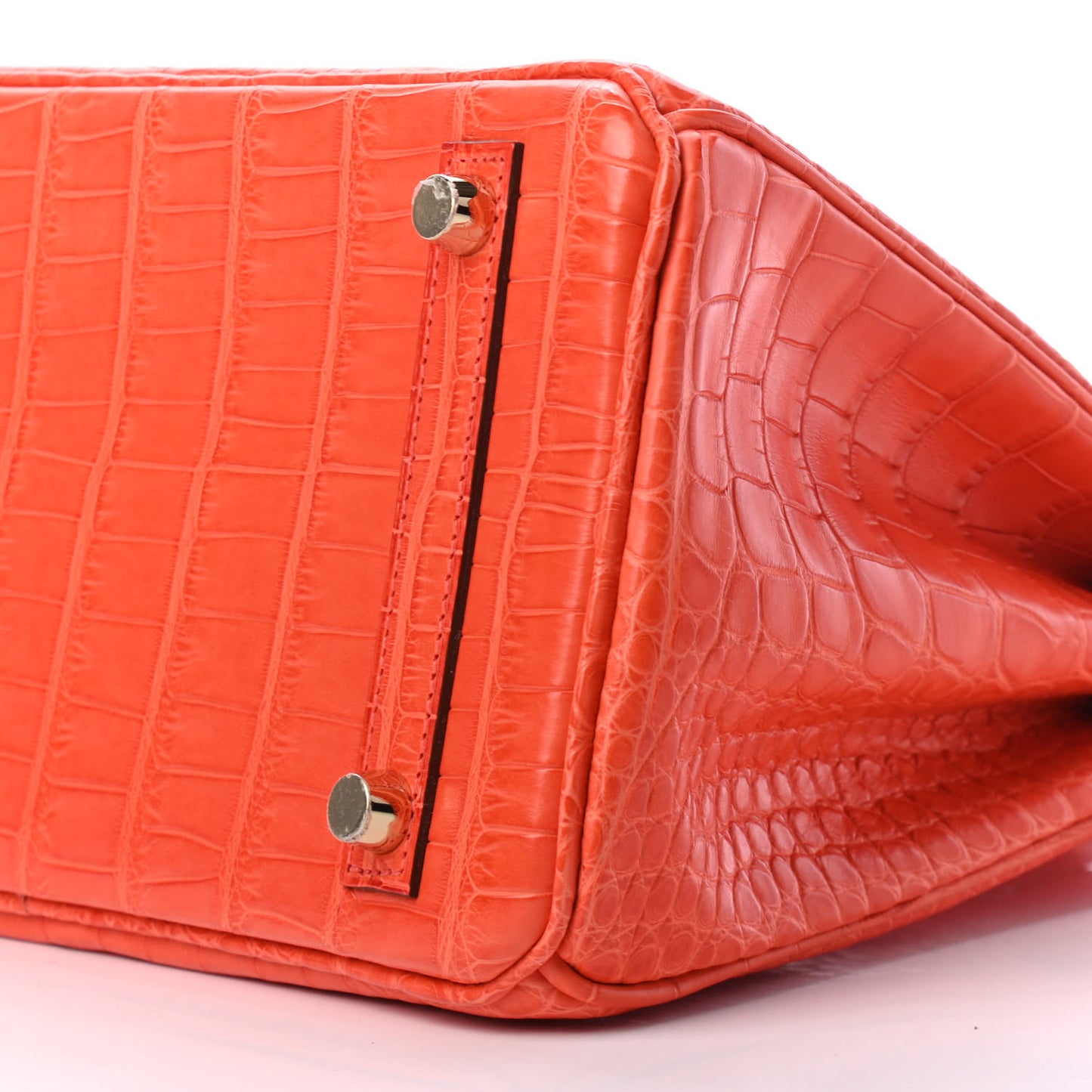 Matte Alligator Birkin 25 Orange Poppy