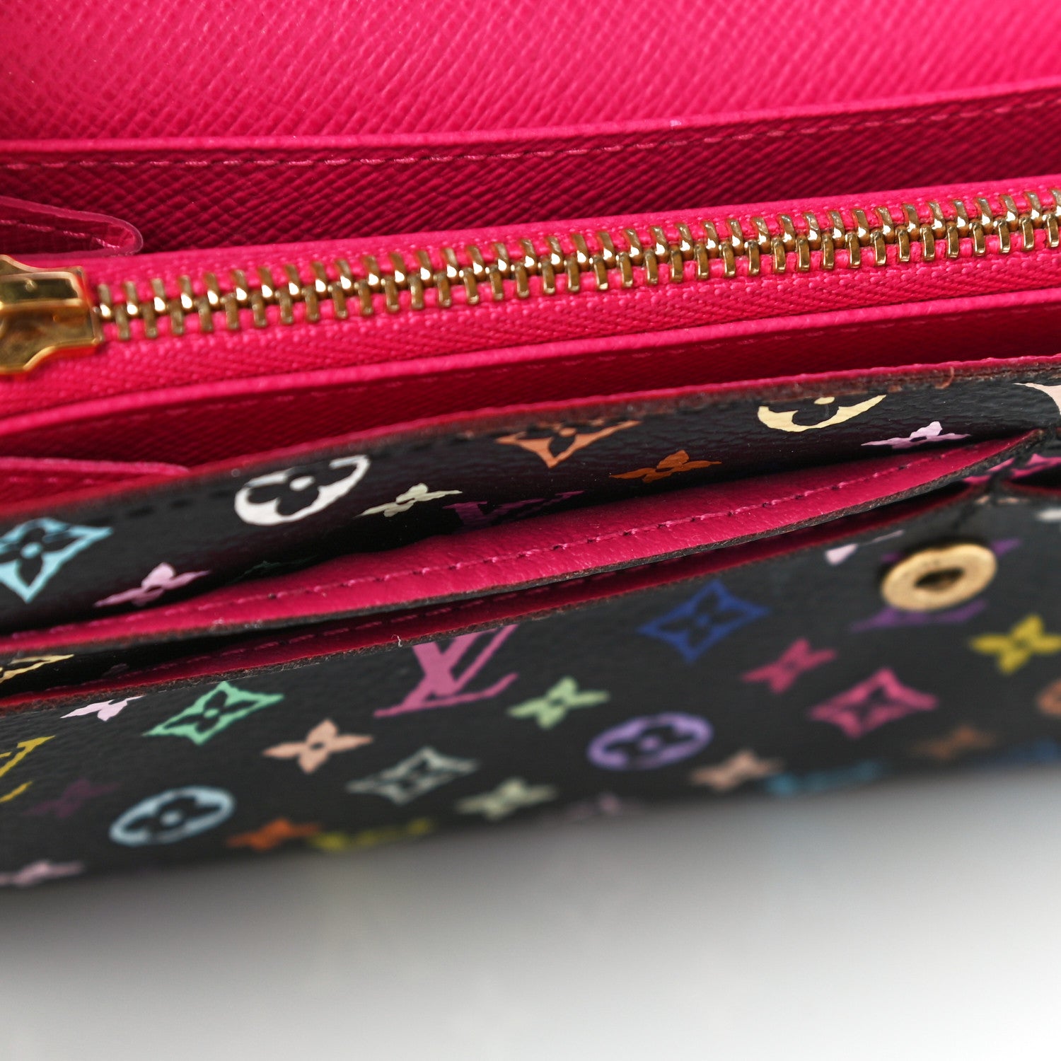 Louis Vuitton Monogram Multicolor Sarah Wallet Black Grenade 12 of 17