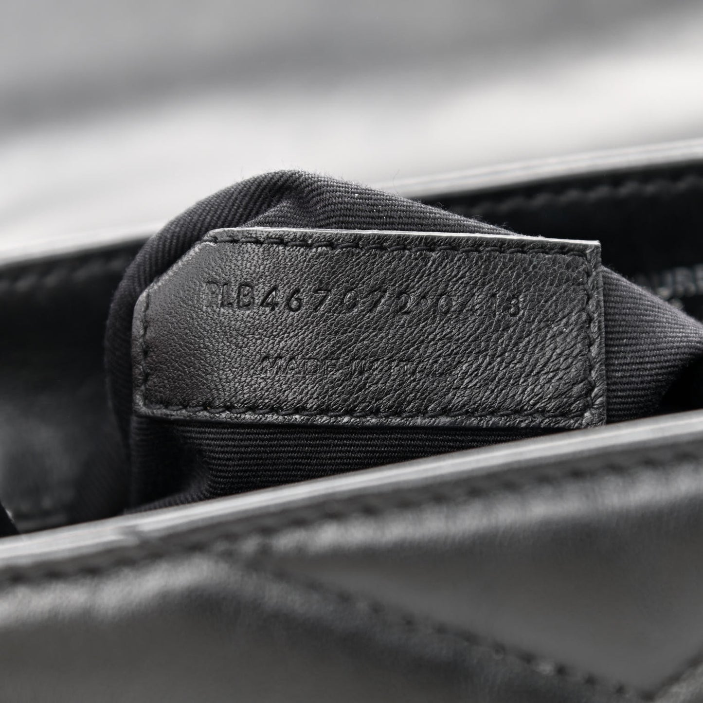 Calfskin Y Quilted Monogram Toy Loulou Crossbody Bag Black