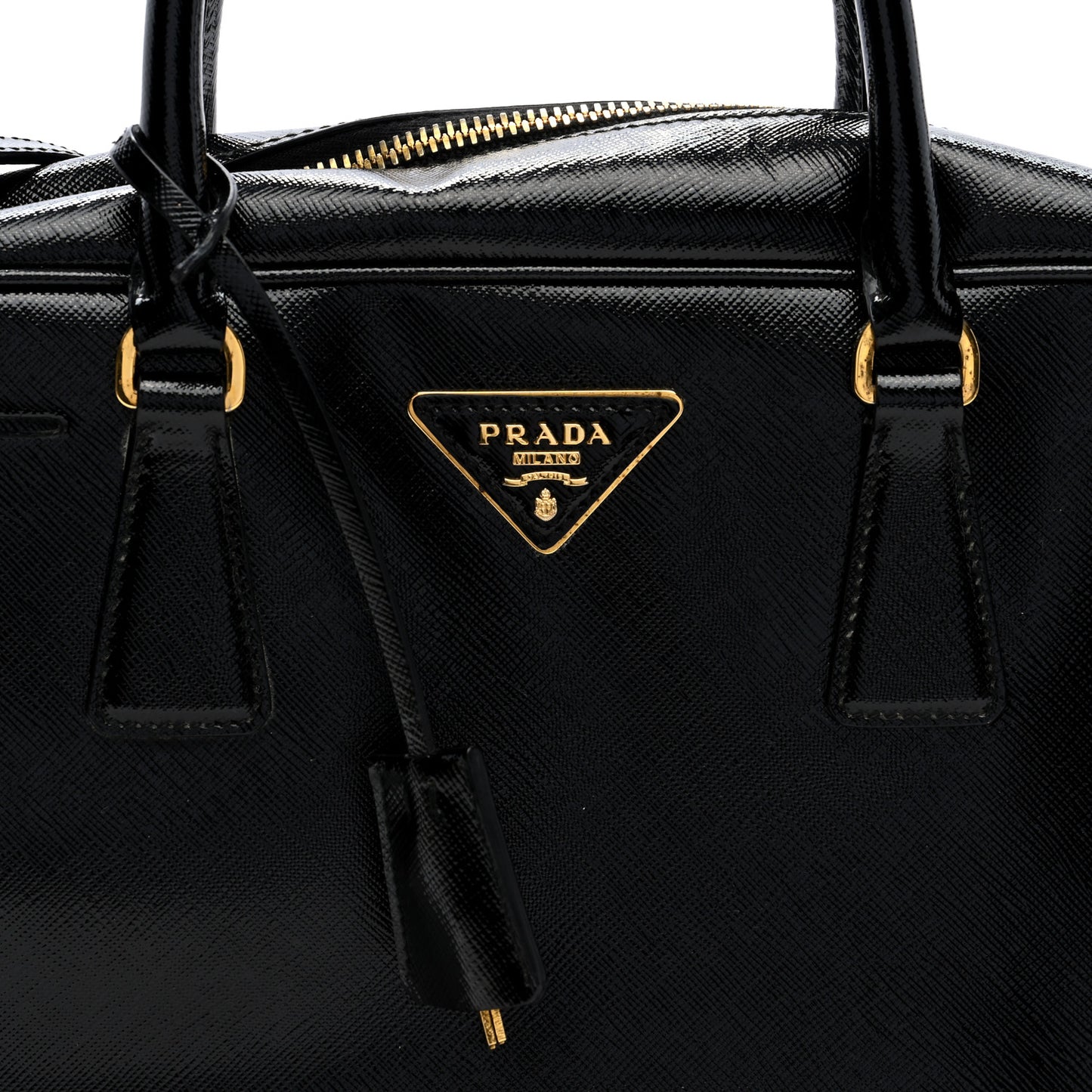 Saffiano Lux Bowler Black
