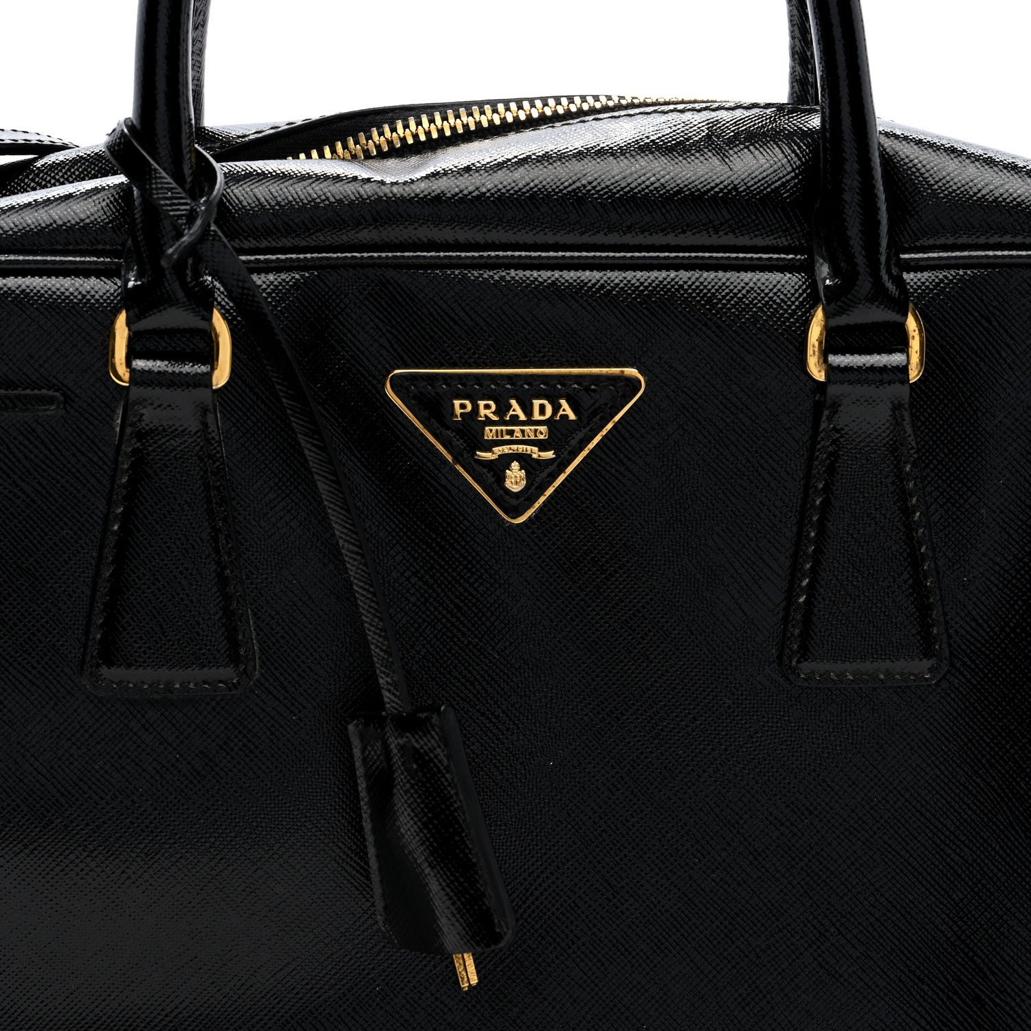 Prada Saffiano Lux Bowler Black 7 of 9