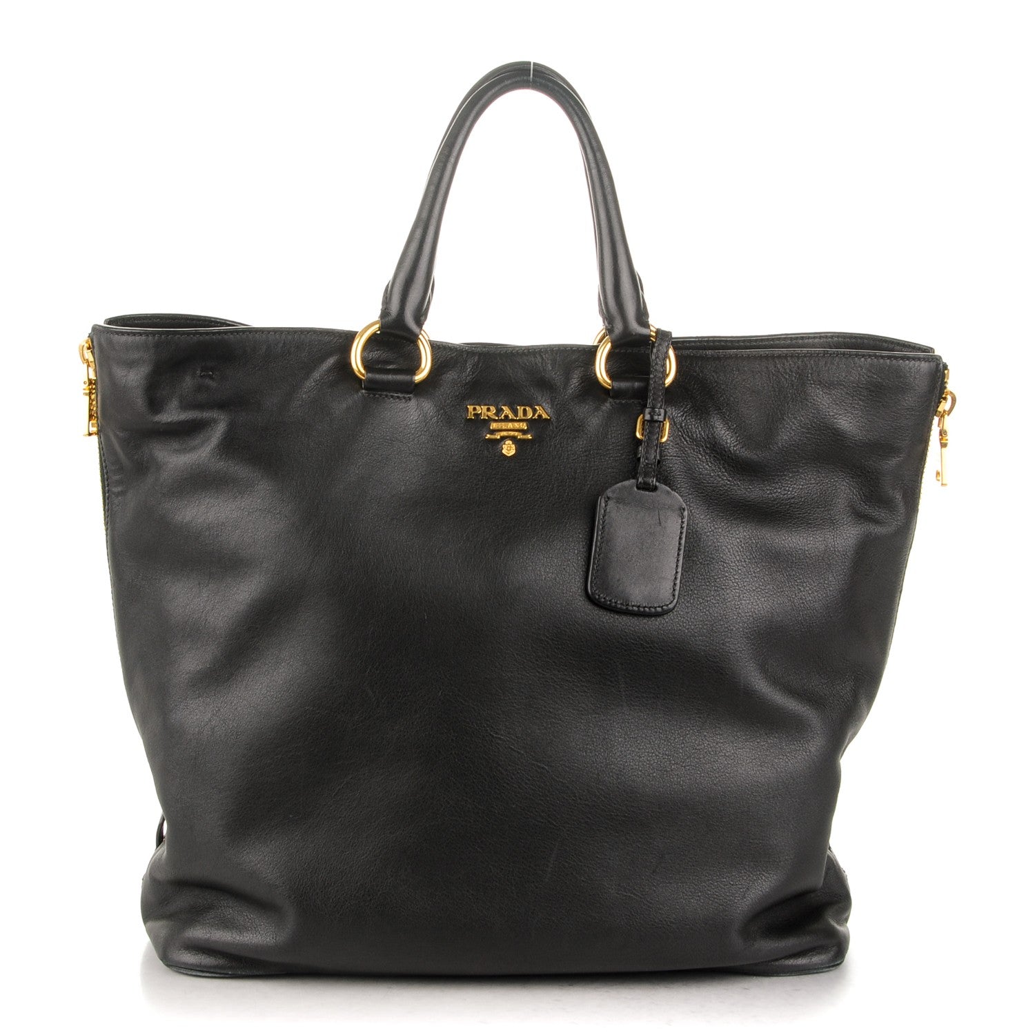 Prada Soft Calf Shopping Tote Nero Black 1 of 8