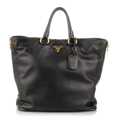 Prada Soft Calf Shopping Tote Nero Black 1 of 8