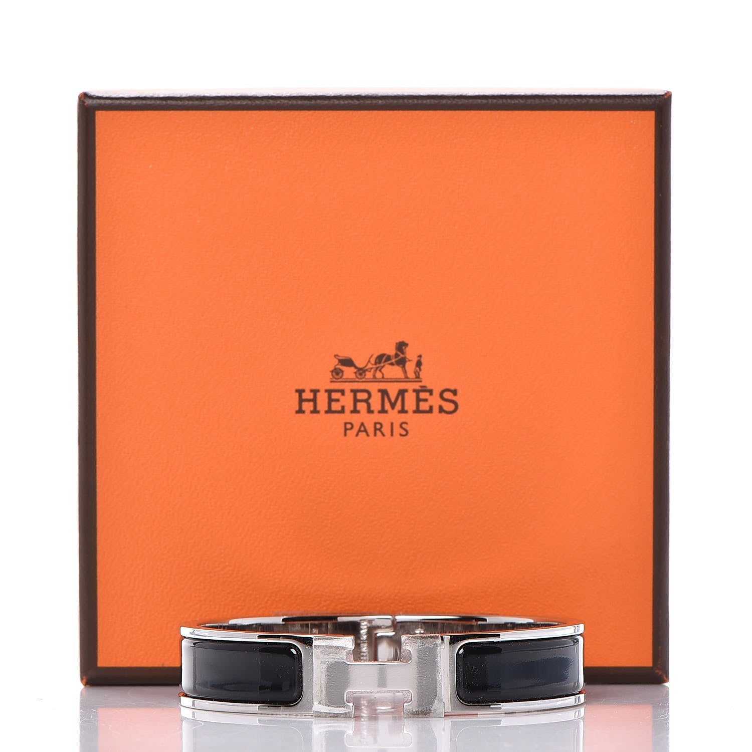 Hermes Enamel Narrow Clic Clac H Bracelet PM Black 5 of 5