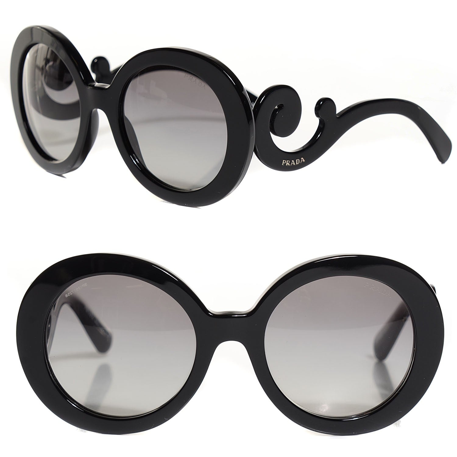 Prada Baroque Sunglasses SPR 27N Black 1 of 6