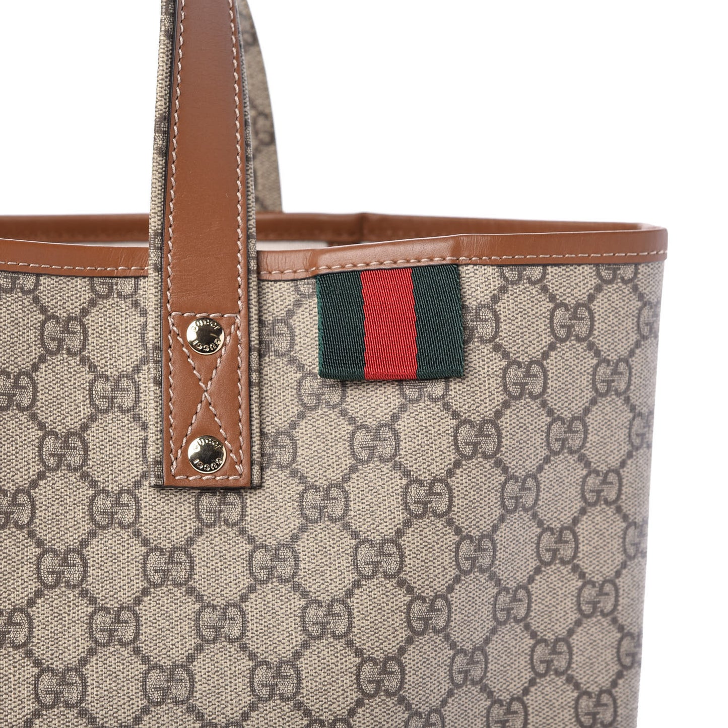 GG Plus Monogram Medium Signature Web Loop Tote Brown