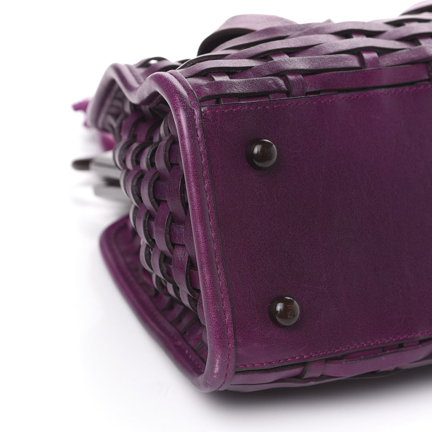 Calfskin Samourai 1947 Intrecciato Frame Bag Fuchsia