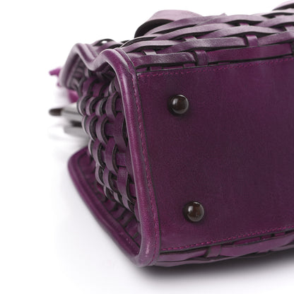 Christian Dior Calfskin Samourai 1947 Intrecciato Frame Bag Fuchsia 7 of 13