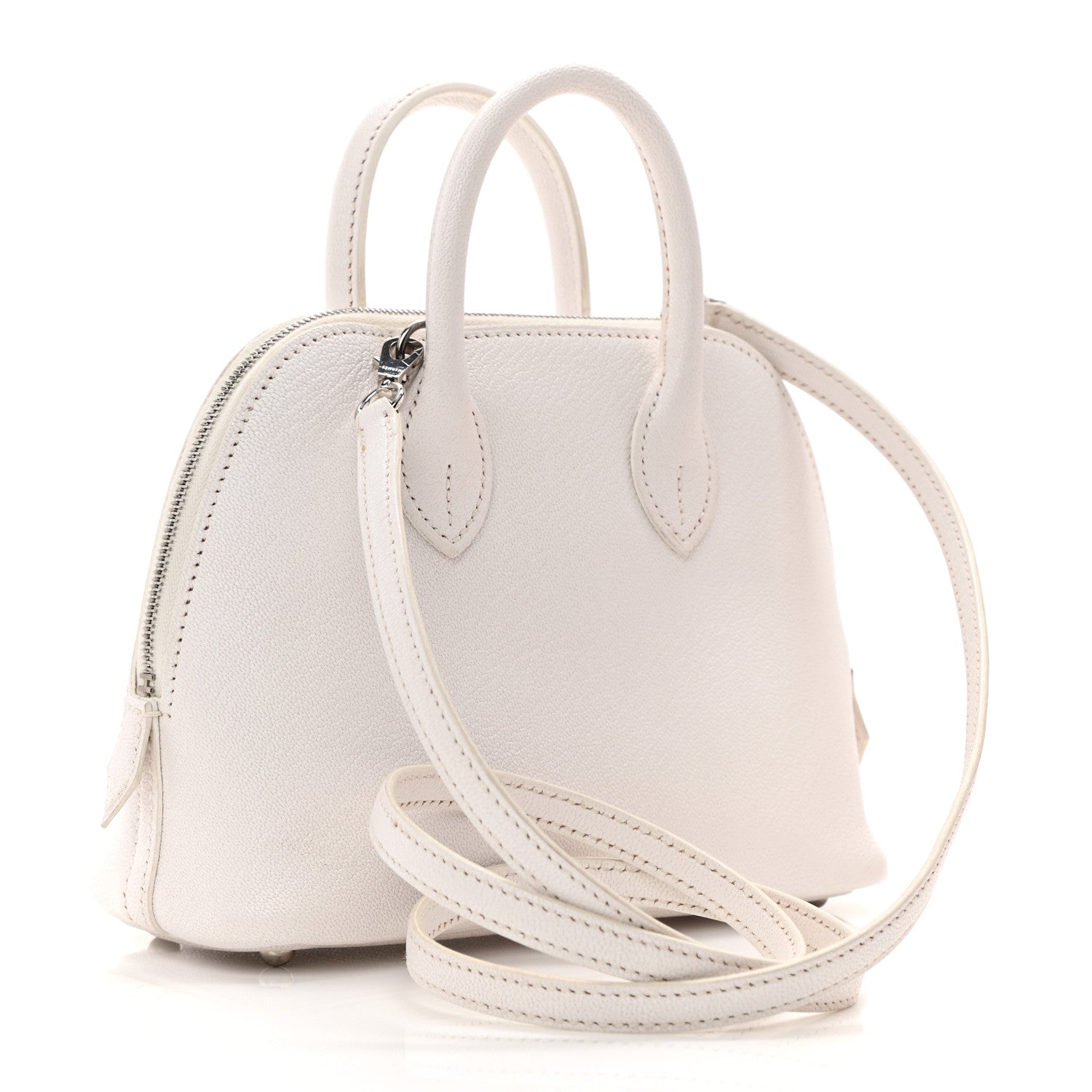 Hermes Chevre Mysore Mini 1923 Bolide White 2 of 12