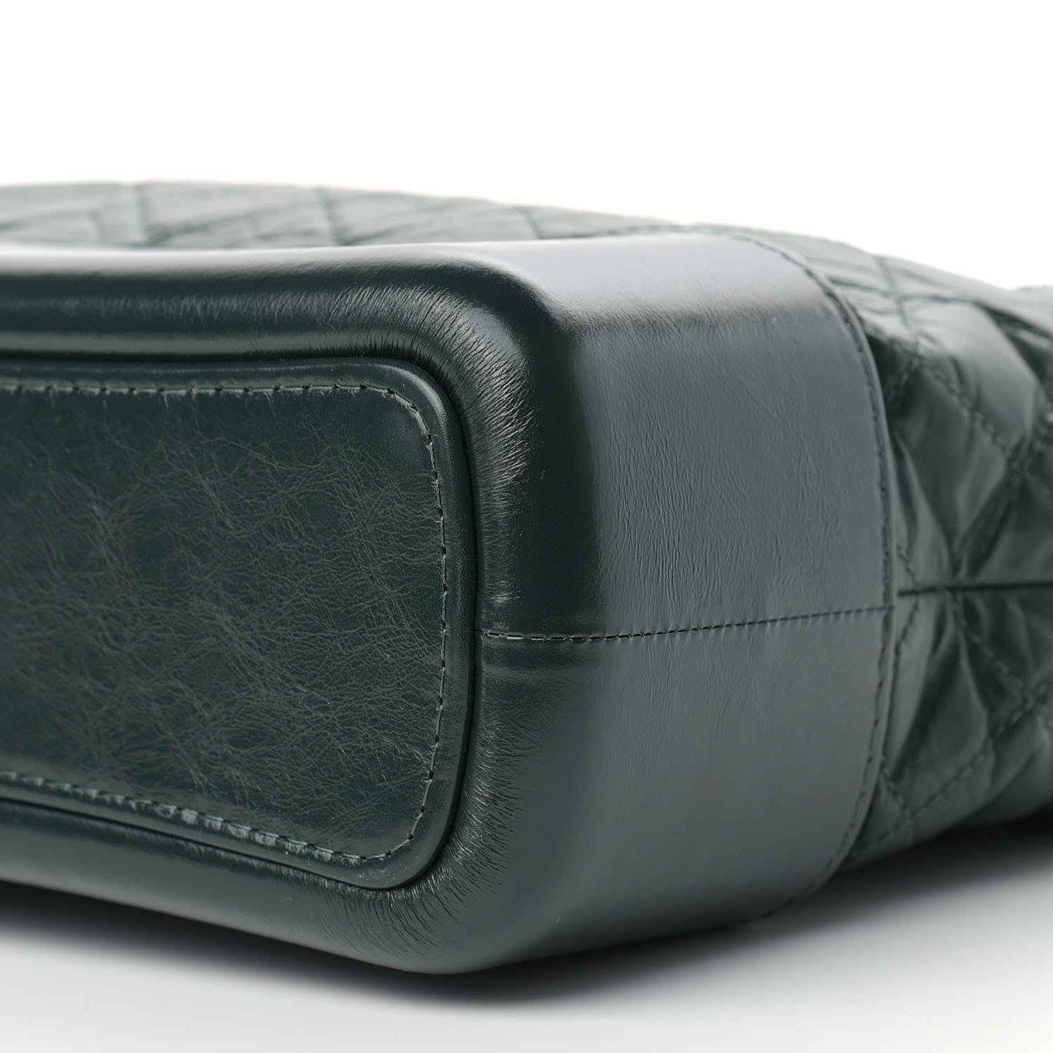 Chanel Aged Calfskin Quilted Medium Gabrielle Hobo Dark Green 9 of 10
