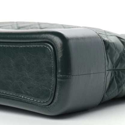 Chanel Aged Calfskin Quilted Medium Gabrielle Hobo Dark Green 9 of 10
