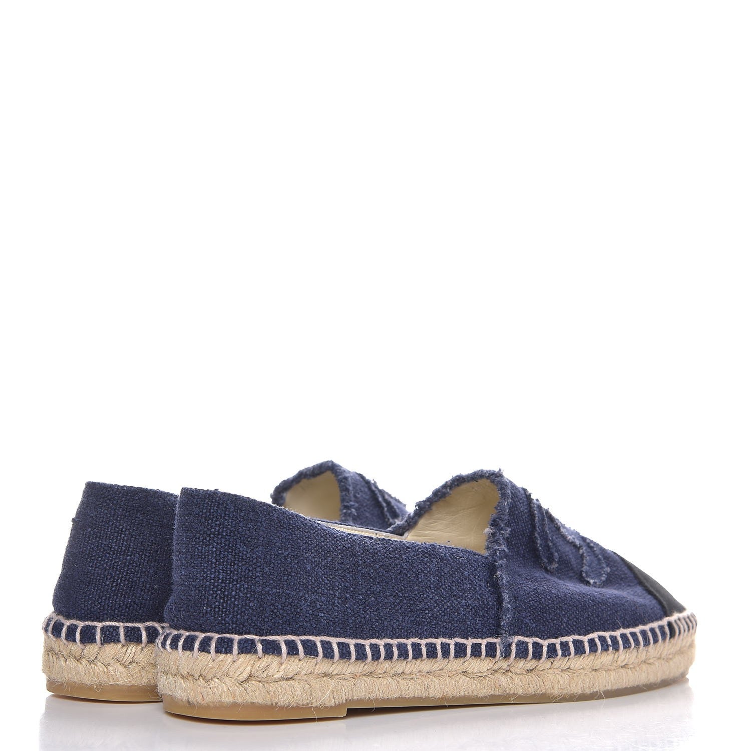 Chanel Linen CC Espadrilles 41 Blue Black 4 of 10