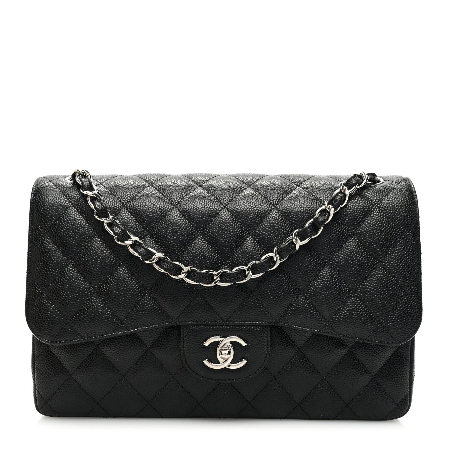 Chanel Caviar Quilted Jumbo Double Flap Black 1 of 9