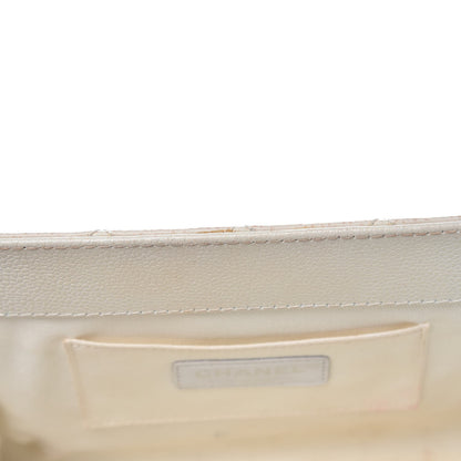 Chanel Caviar Quilted CC Large Clutch Ivory 8 of 12