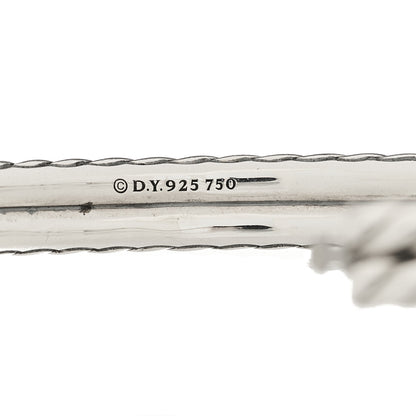 David Yurman Sterling Silver 18K Yellow Gold 11mm Thoroughbred Loop Bracelet 3 of 4