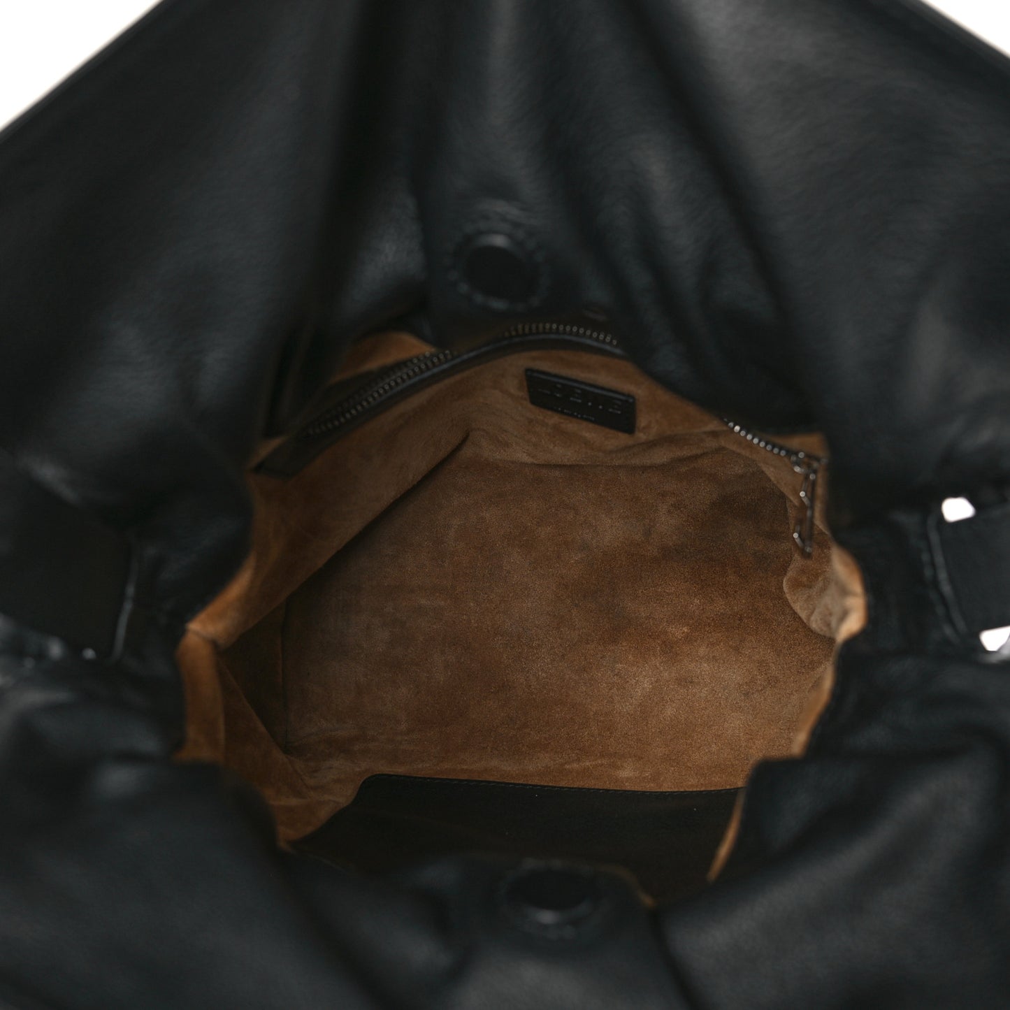 Calfskin Flamenco Knot Bag Black White