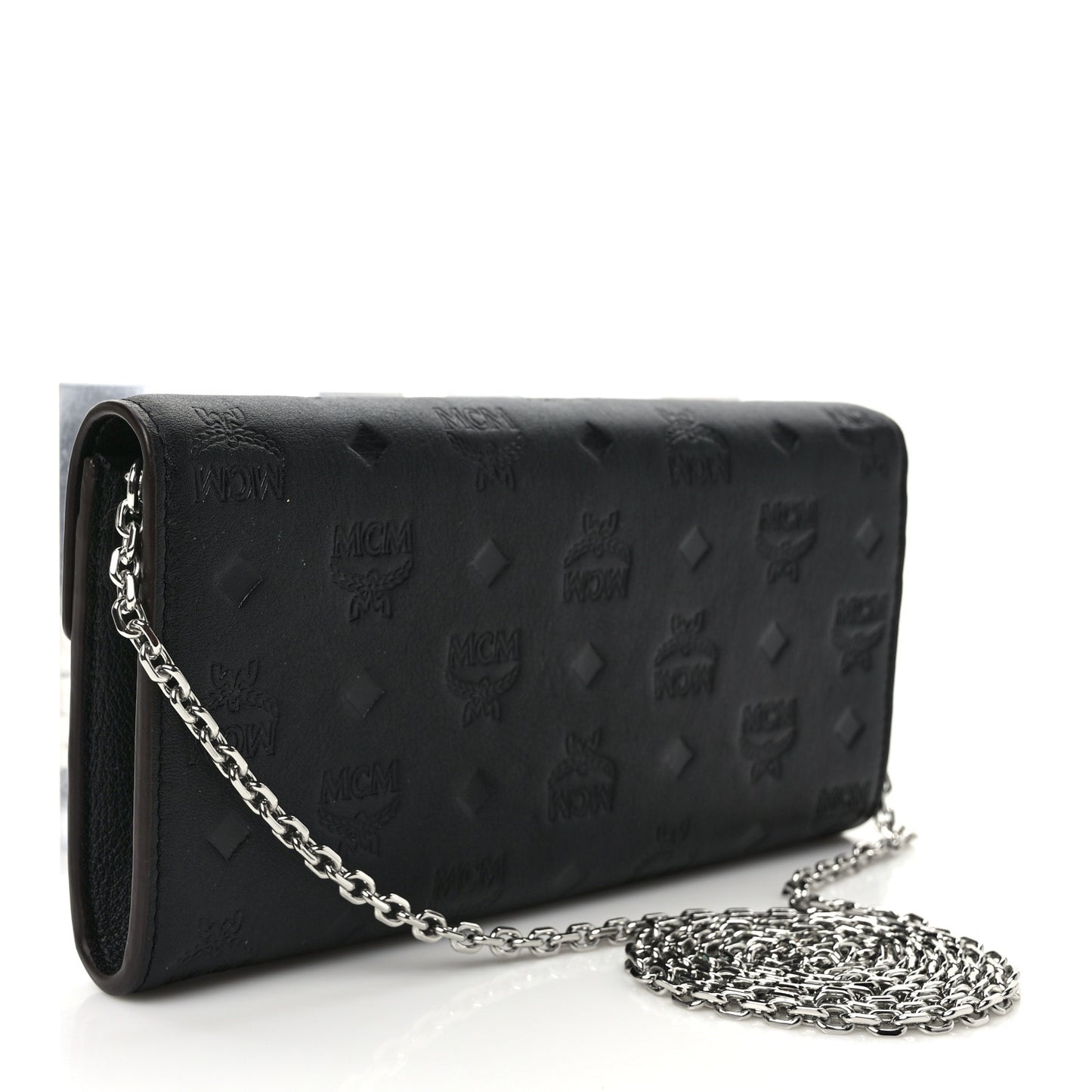 Calfskin Ottomar Large Patricia Wallet On Chain Black