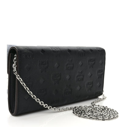 MCM Calfskin Ottomar Large Patricia Wallet On Chain Black 3 of 10