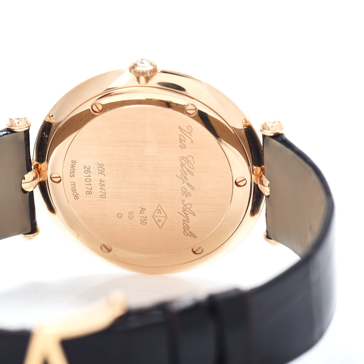 18K Rose Gold Alligator 38mm Pierre Arpels Manual Winding Watch