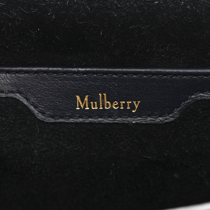 Mulberry Smooth Calfskin Embroidered Floral Harlow Satchel Navy Multicolor 6 of 22