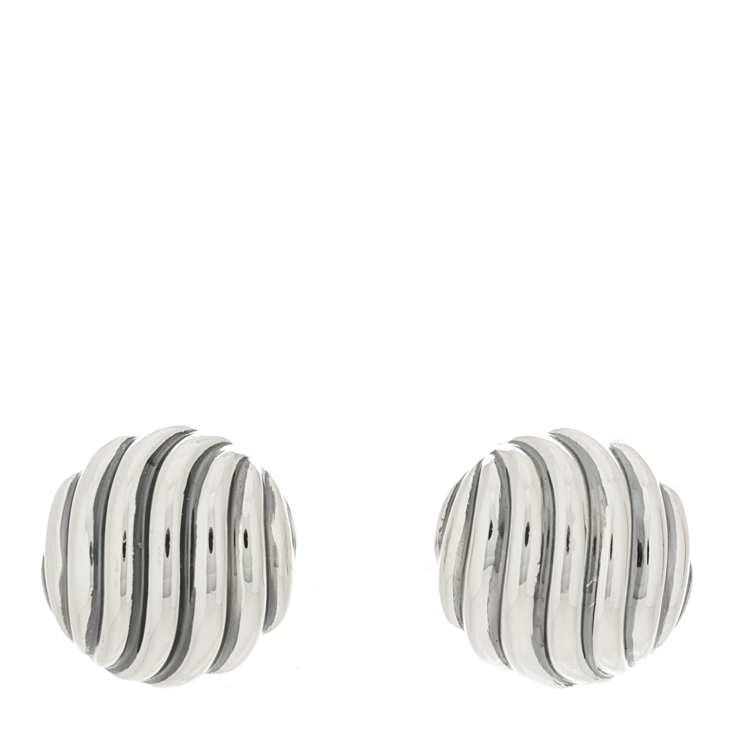 Sterling Silver 14mm Sculpted Cable Stud Earrings