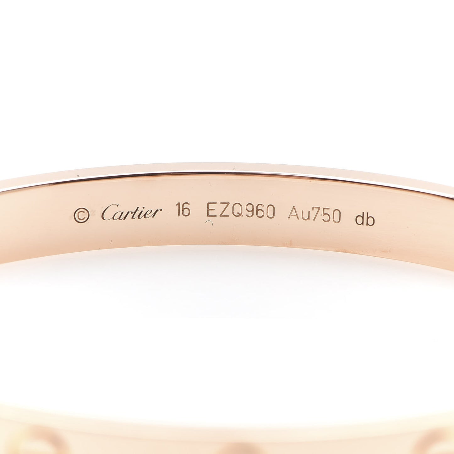 18K Pink Gold LOVE Bracelet 16