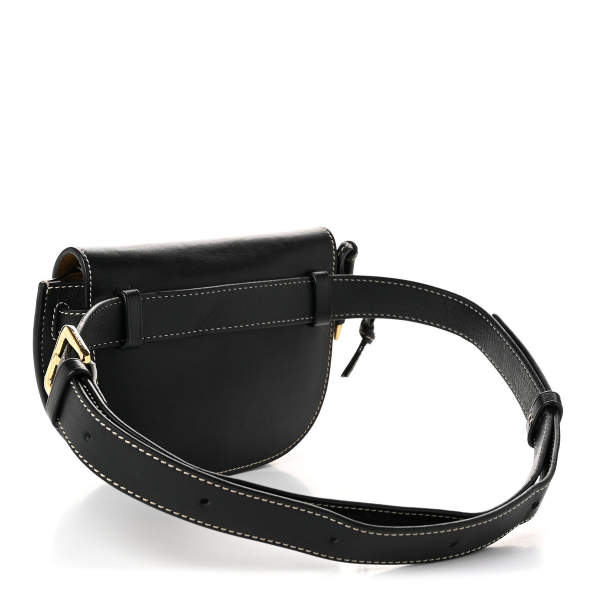 Calfskin Mini Gate Belt Bag Black