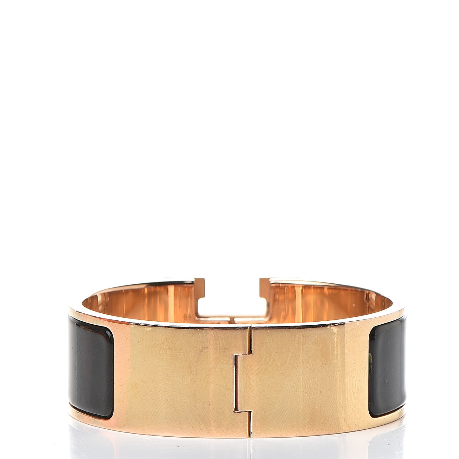 Hermes Enamel Wide Clic Clac H Bracelet PM Black 3 of 7