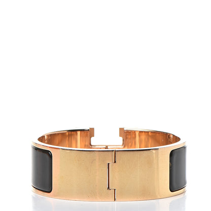 Hermes Enamel Wide Clic Clac H Bracelet PM Black 3 of 7