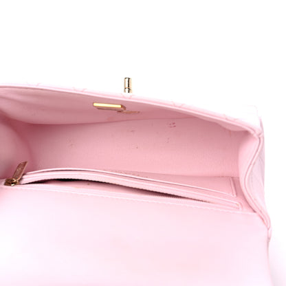 Chanel Lambskin Quilted Mini Top Handle Rectangular Flap Light Pink 5 of 12
