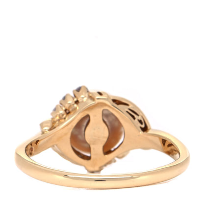 Mikimoto 18K Yellow Gold Diamond Akoya Pearl 8.5mm Cocktail Ring 61 9.5 6 of 8