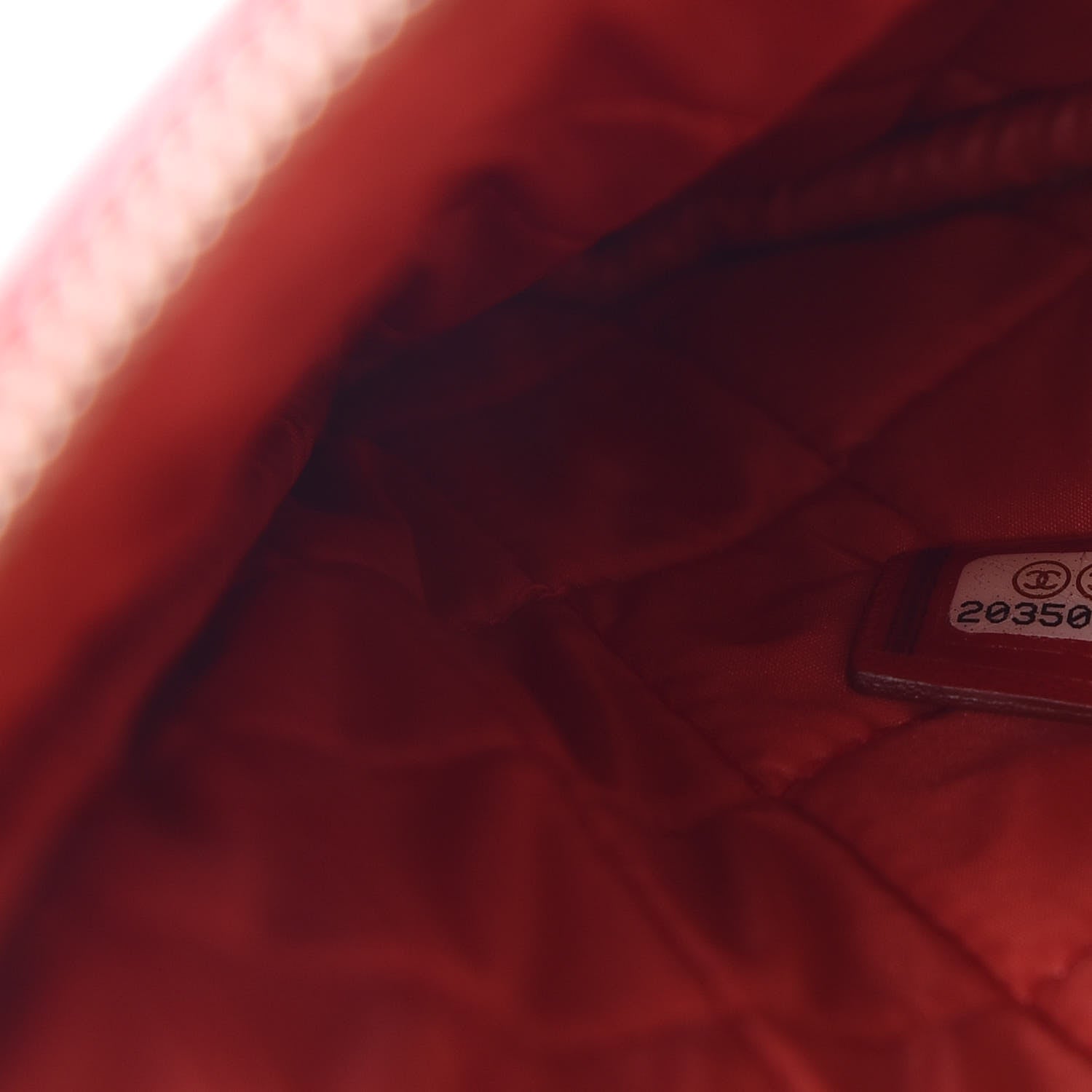 Chanel Lambskin Quilted Medium Cosmetic Case Red 7 of 10