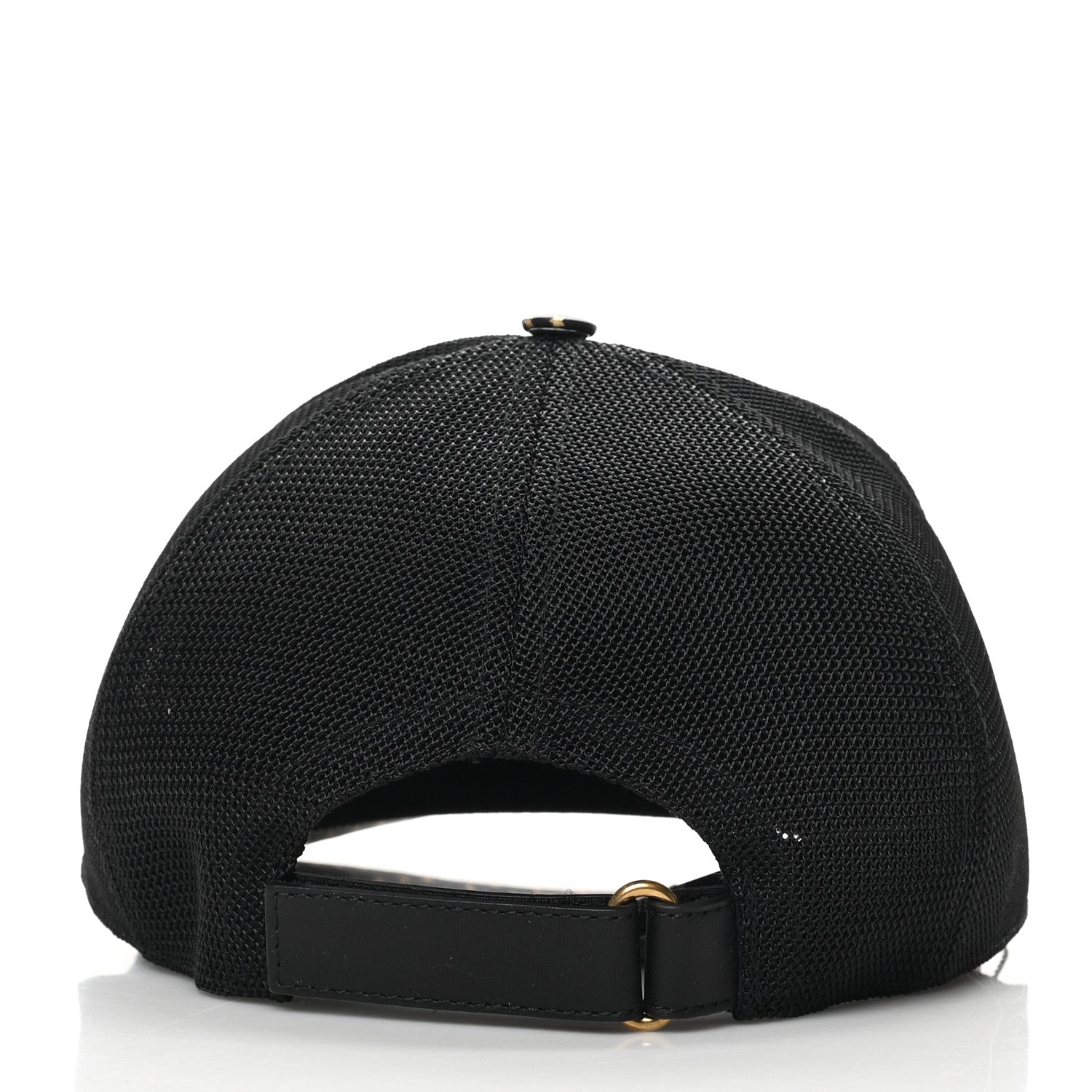 Gucci X SEGA Calfskin GUCCY Stars Baseball Hat L Black Gold 4 of 8