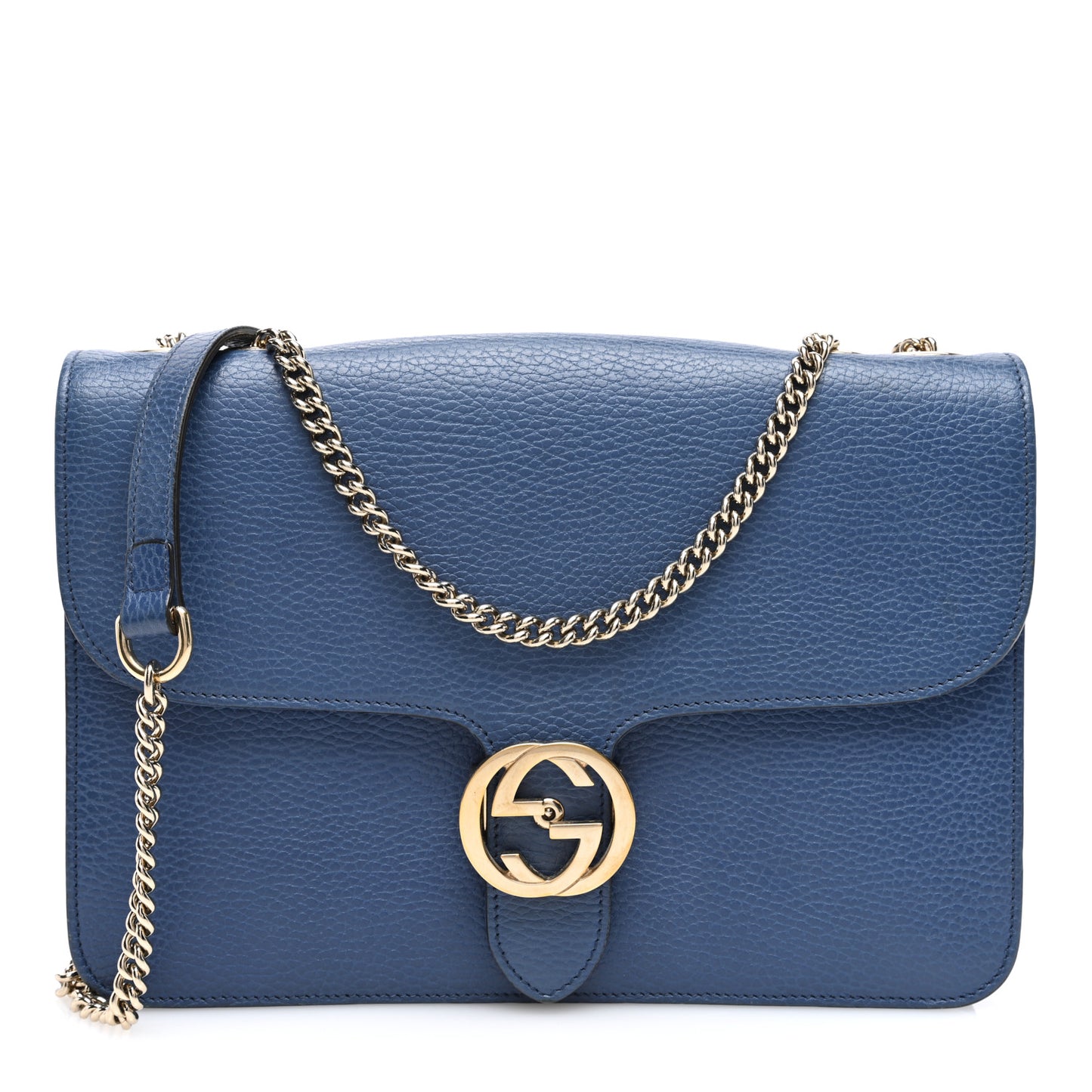 Dollar Calfskin Interlocking G Shoulder Bag Caspian