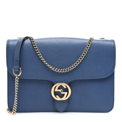Gucci Dollar Calfskin Interlocking G Shoulder Bag Caspian 1 of 10