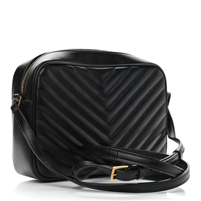 Saint Laurent Calfskin Matelasse Monogram Lou Camera Bag Black 3 of 11