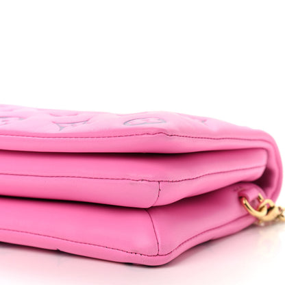 Louis Vuitton Lambskin Embossed Monogram Vuittamins Pochette Coussin Rose Violet 9 of 11