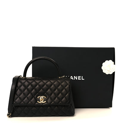 Chanel Caviar Quilted Small Coco Handle Flap Black 11 of 11